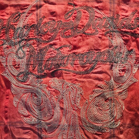 Harley-Davidson Pink Plaid Short Sleeve Shirt size 1W - Picture 6 of 6